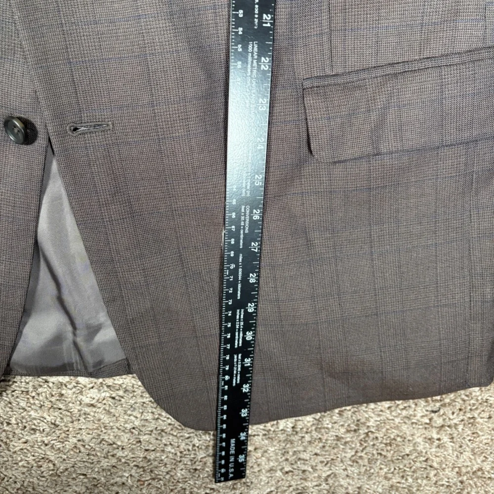 Jos A Bank Signature Collection Brown Glen Plaid‎ Silk Blend Blazer Mens 48R